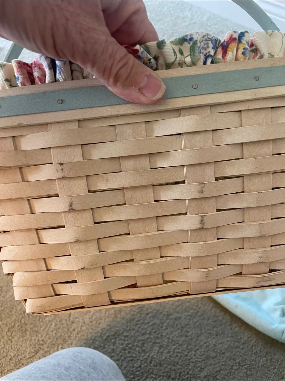 Longaberger 2003 Large Whitewashed Easter Basket